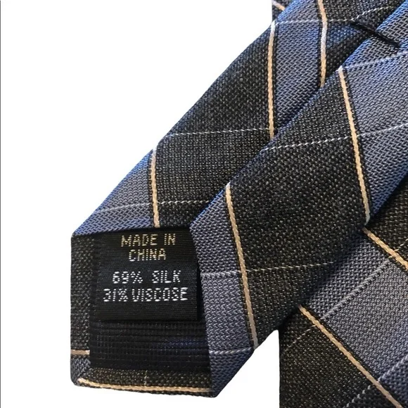 MICHAEL Michael Kors blue plaid checked silk blend tie - Picture 5 of 5